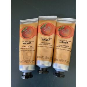 LOT OF 3 THE BODY SHOP MANGO HAND CREAM 1 OZ / 30 ML FULL